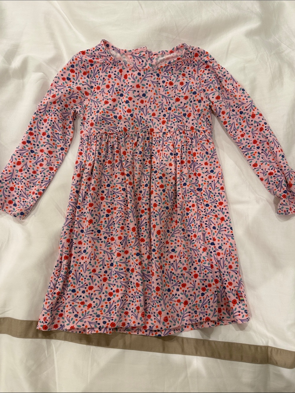 Magnetic Me Pink Floral Long-Sleeve Knit Dress